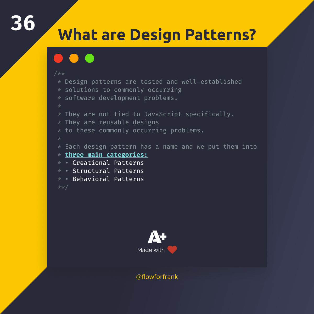 What are design patterns?