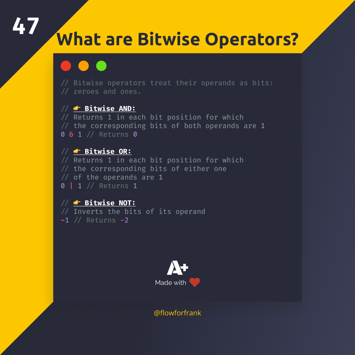 What are the purpose of bitwise operators in JavaScript?