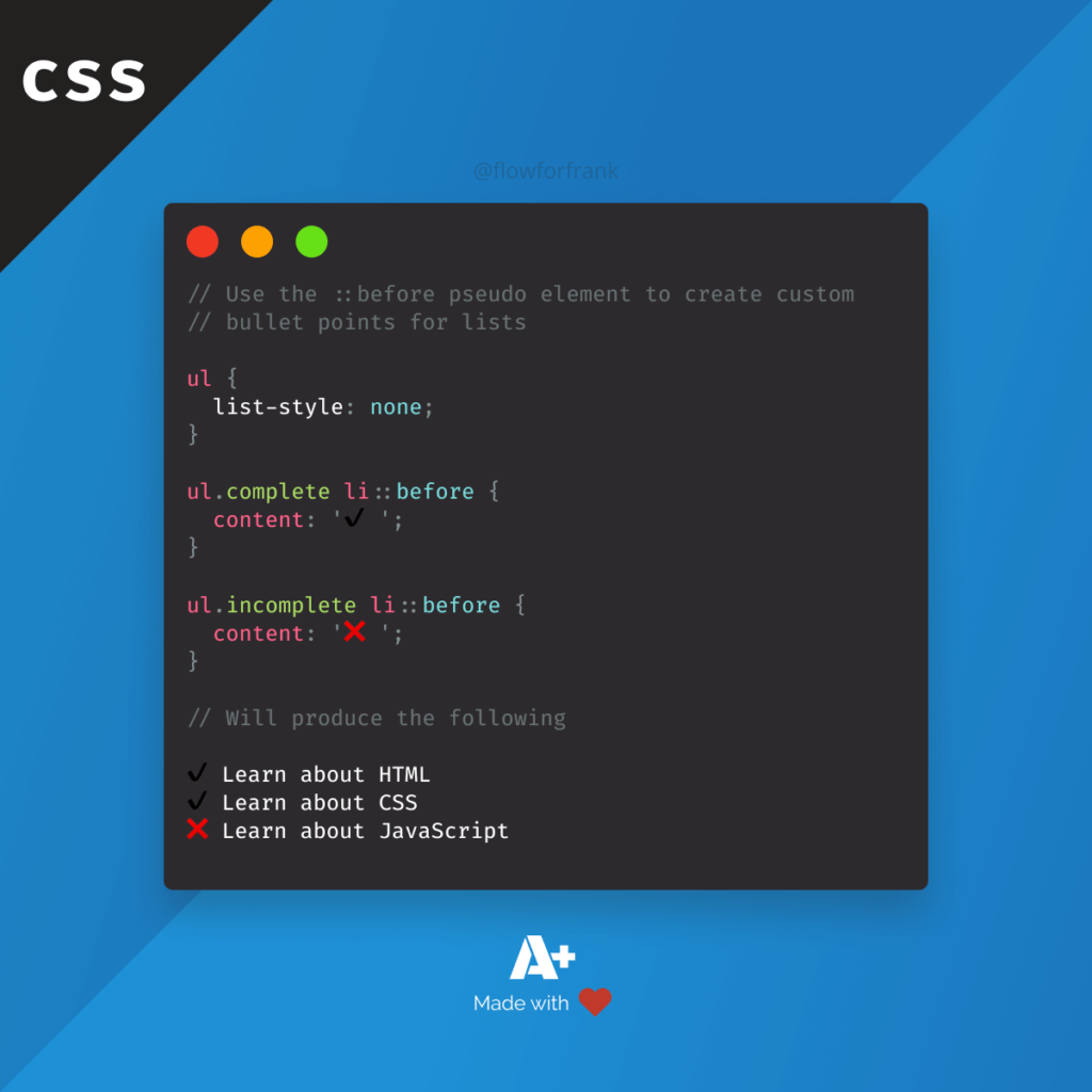 How to Make Custom Bullet Points With CSS