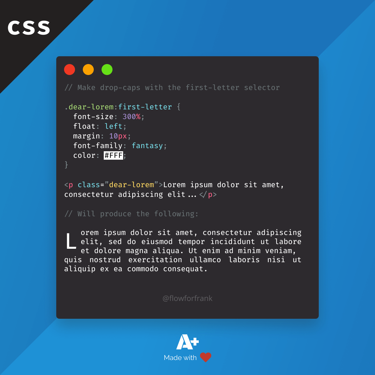 How to Create Drop Caps in CSS
