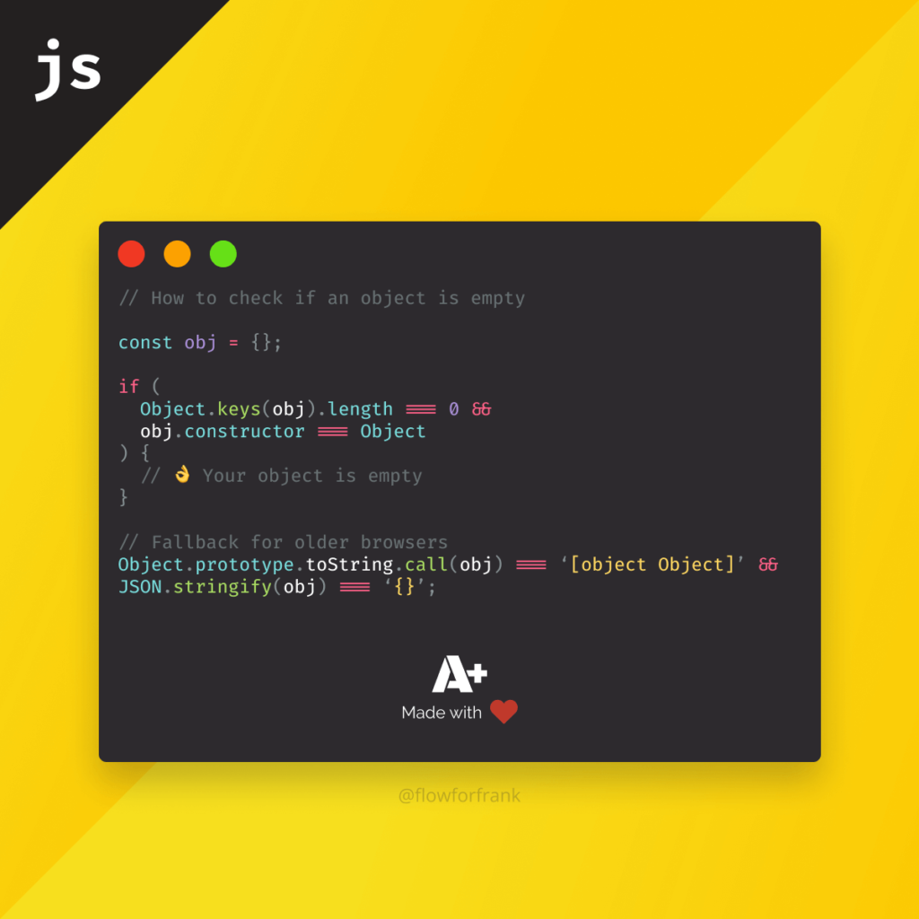 How to Check if an Object is Empty in JavaScript