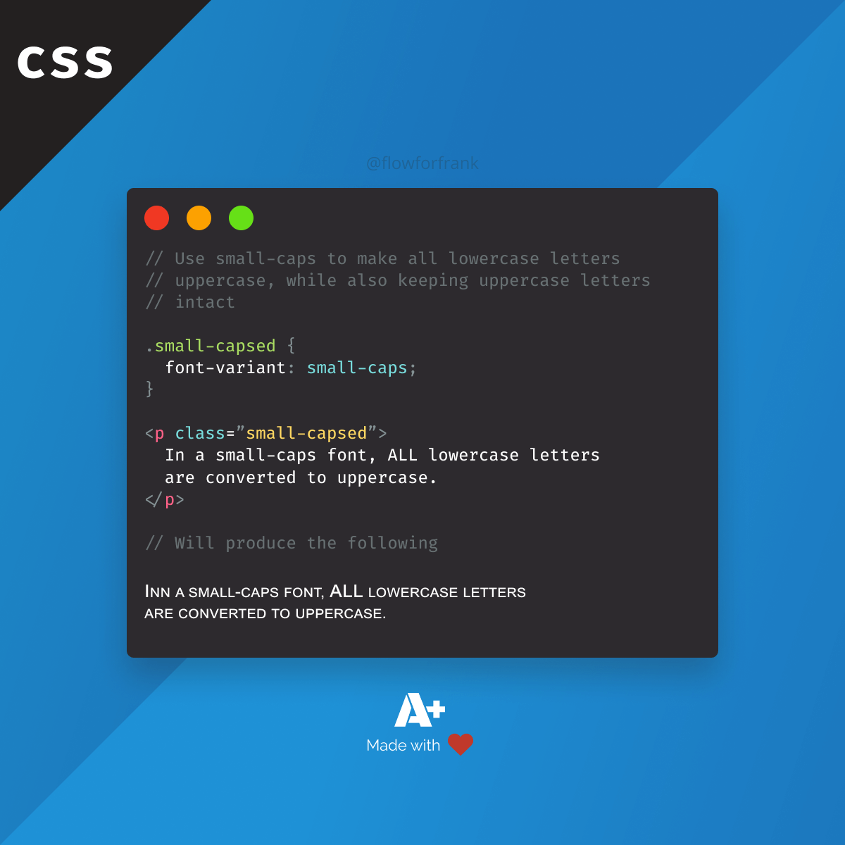 The small-caps Value in CSS - Webtips