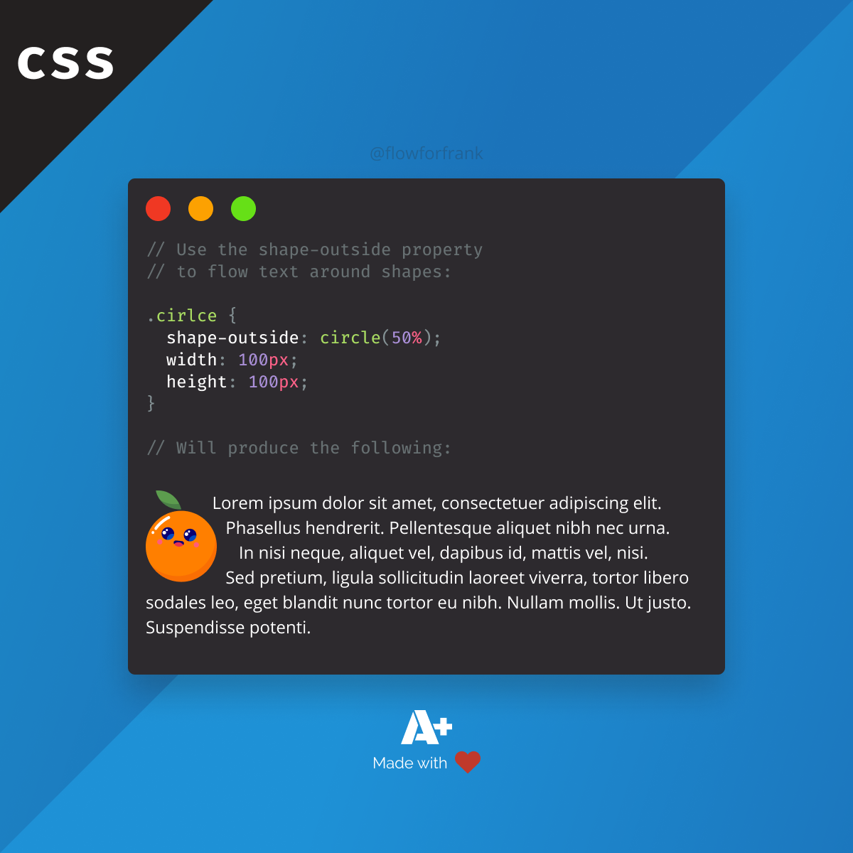 How to Flow Text Around Shapes in CSS