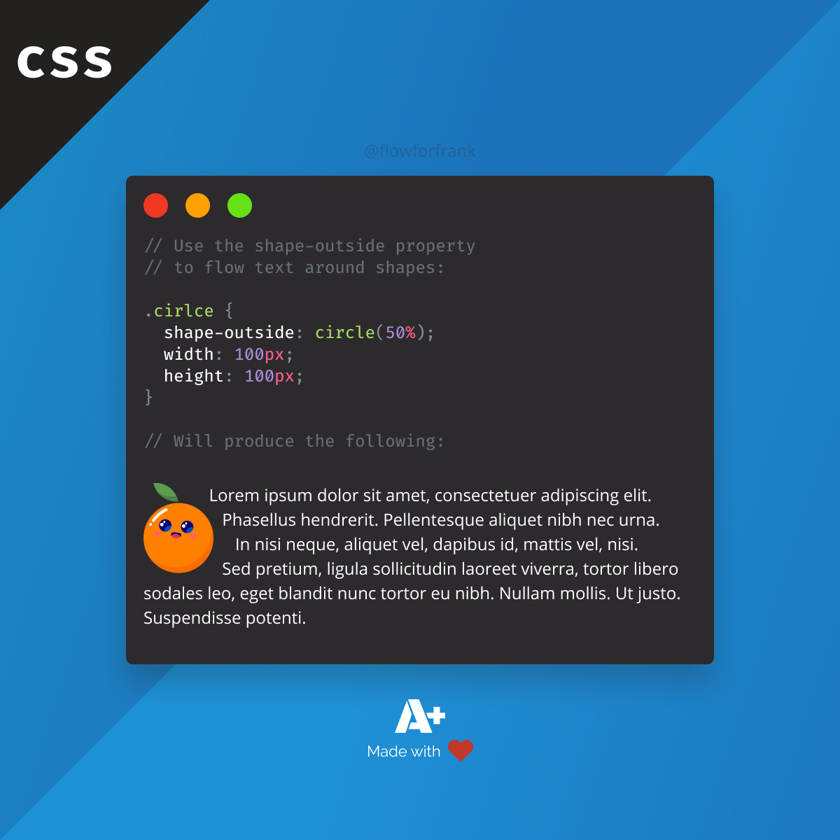 css text flow around image