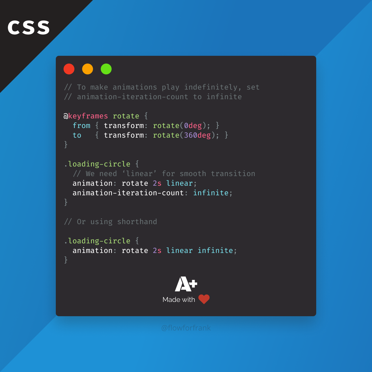 How to Play Animations Infinitely in CSS