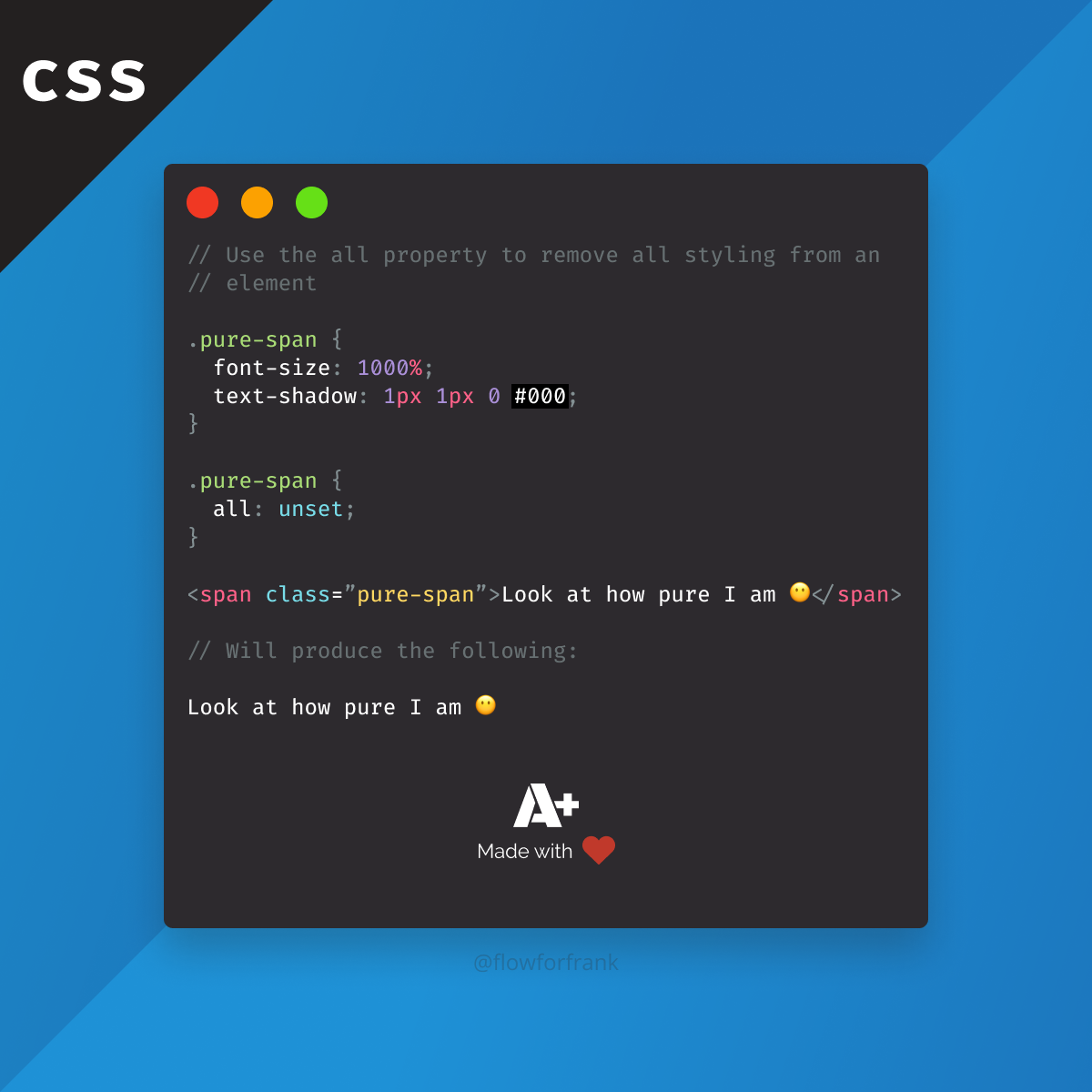 How to Remove Every CSS Rule From an Element
