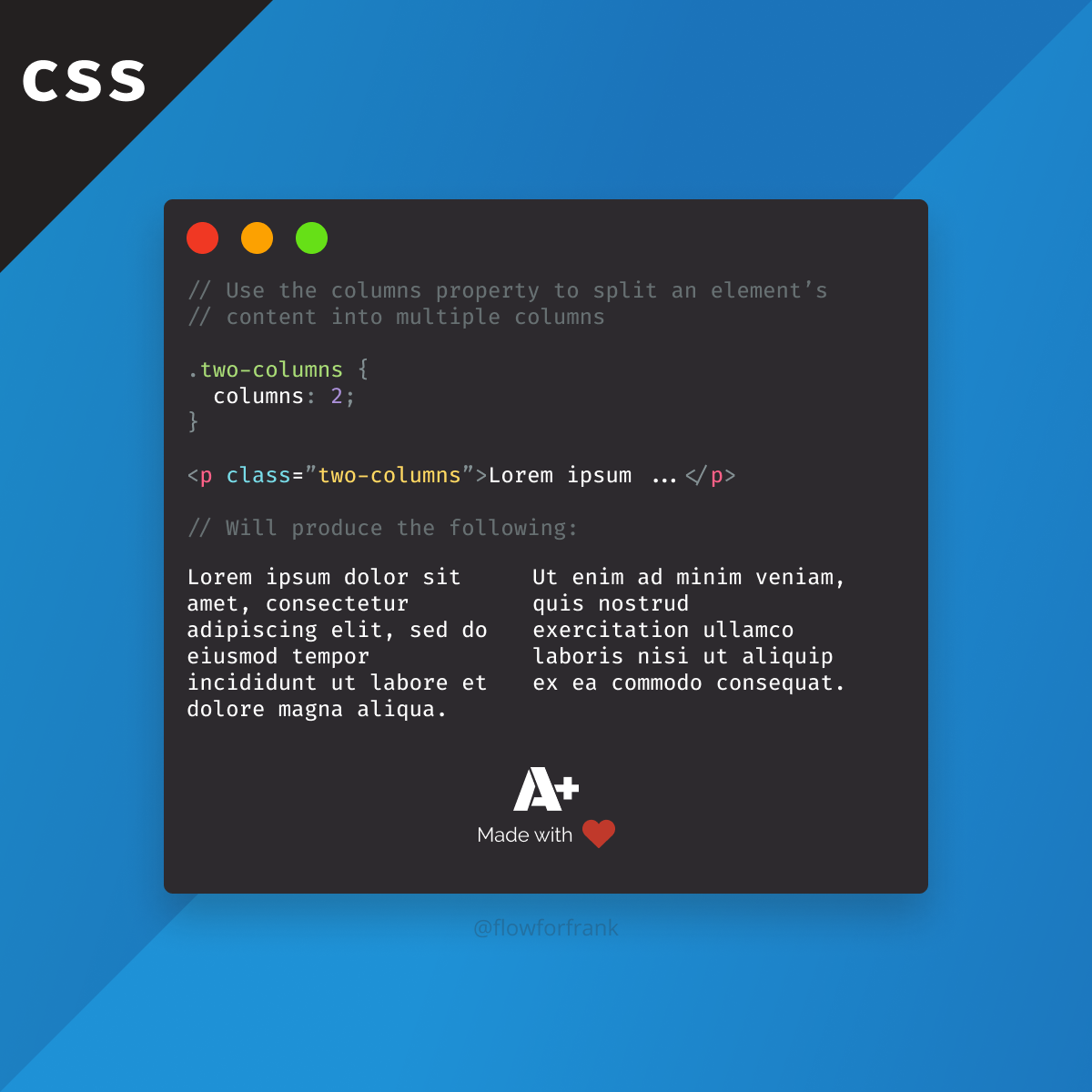 How To Create Two Columns In Css Webtips 