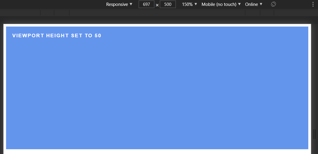 Viewport height set to 50