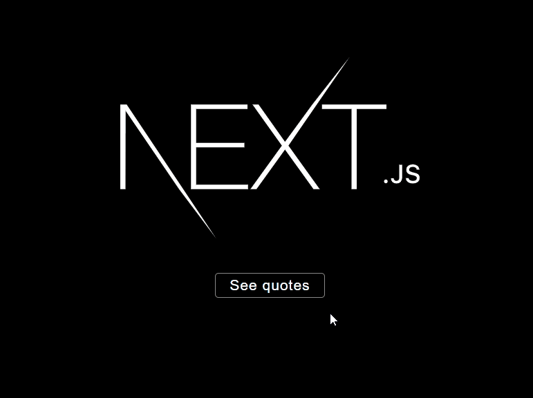 Using the app created by Next.js