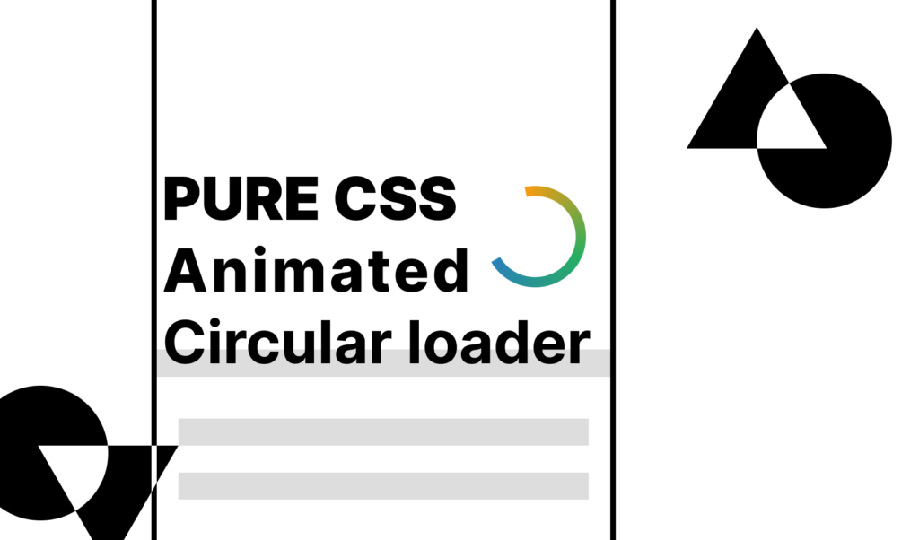 How to Create a Material Circle Loader in CSS - Webtips