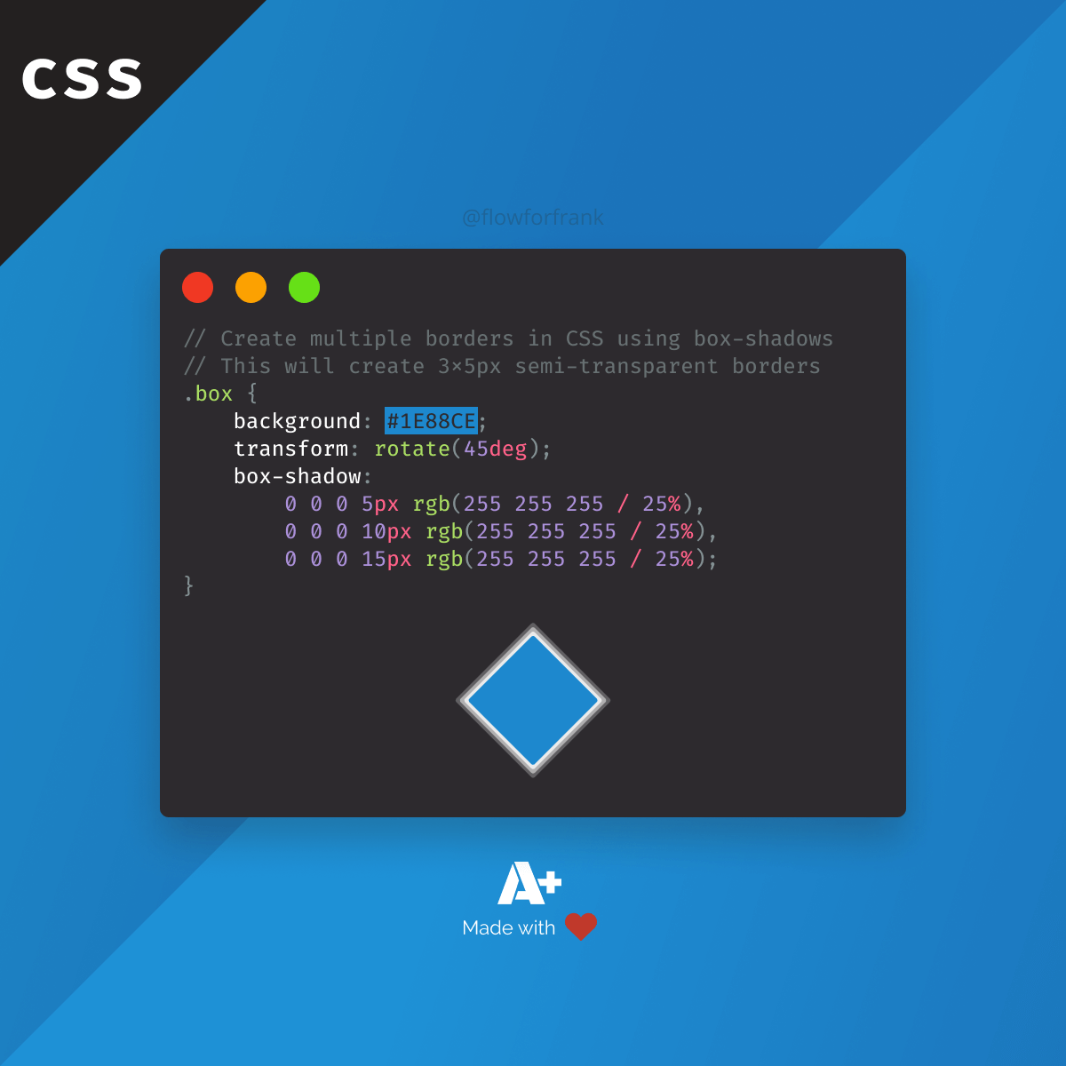 How to Create Multiple Border in CSS with One Rule