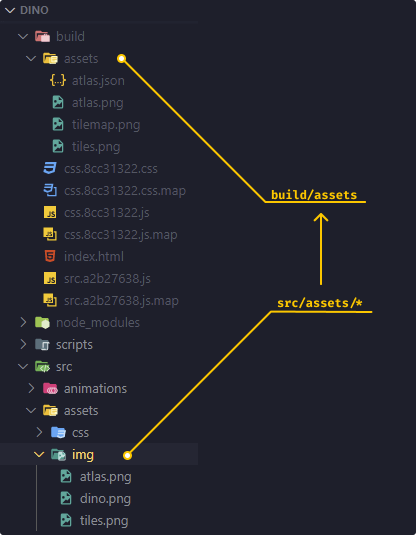 Move every asset from the src folder to the build folder