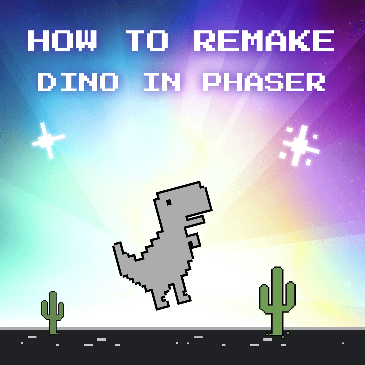 Coding Chrome Dino Game in JavaScript with a HTML Canvas