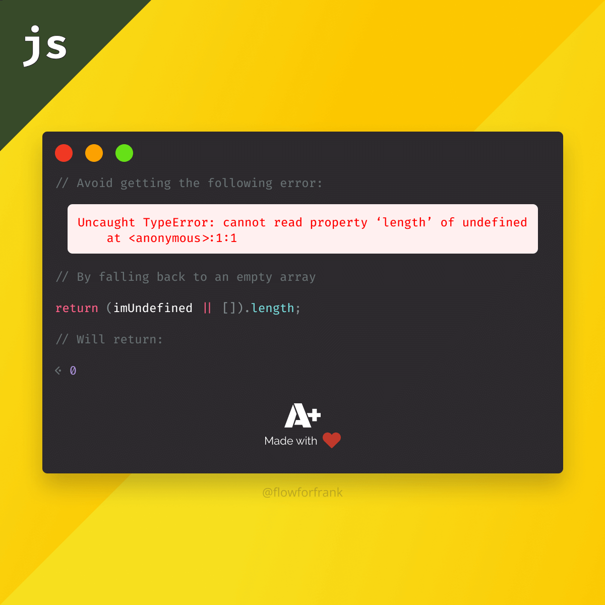 How to Avoid Getting "Cannot read property of undefined" in JavaScript