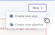 Creating a new app in Heroku