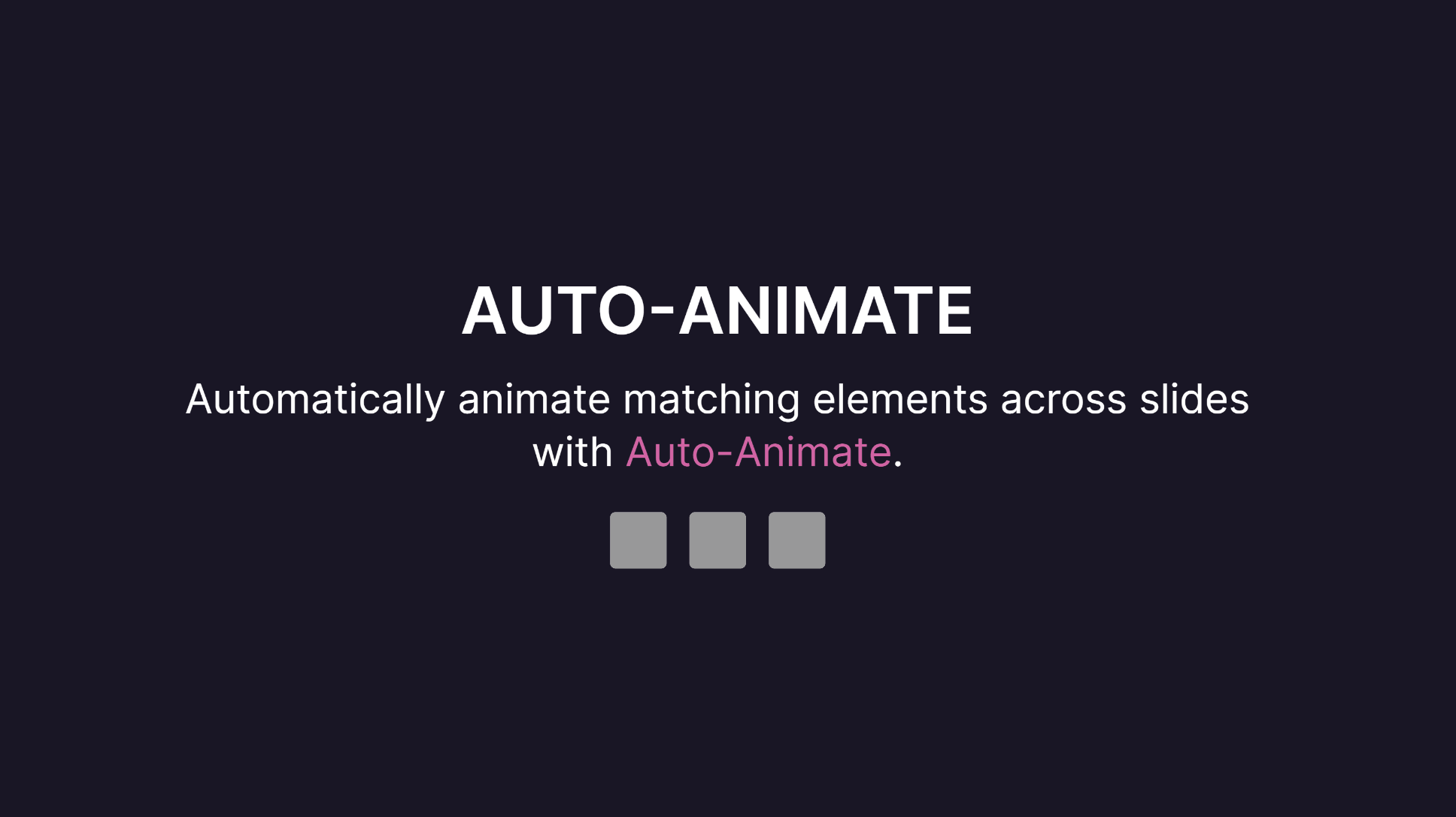 Slide animations