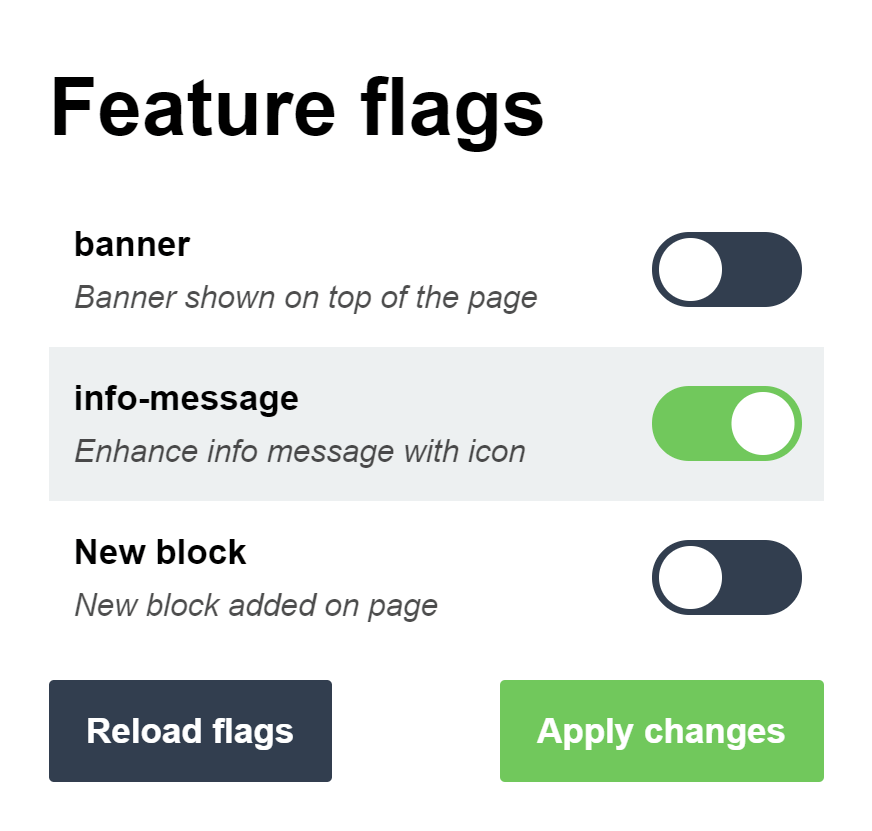 Feature flags design