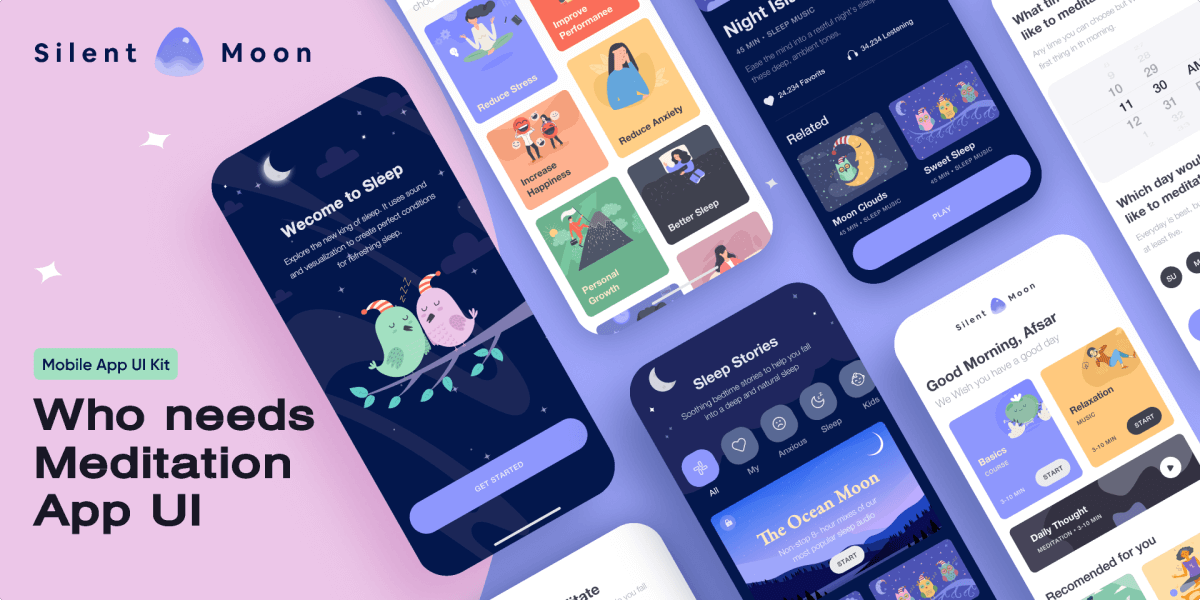 Meditation app design