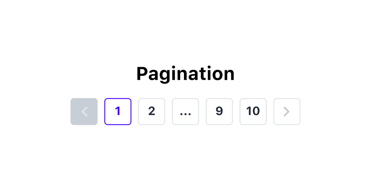 Pagination component design