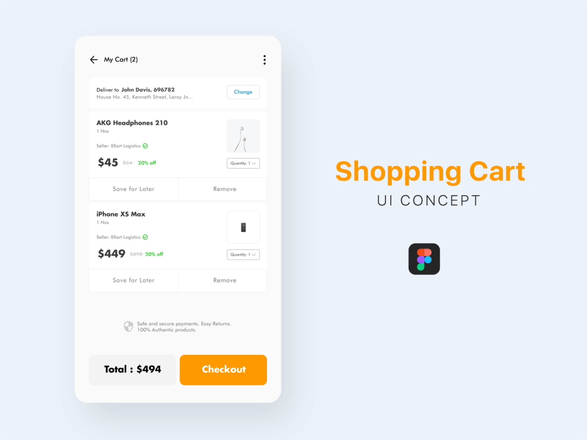 Shopping cart design