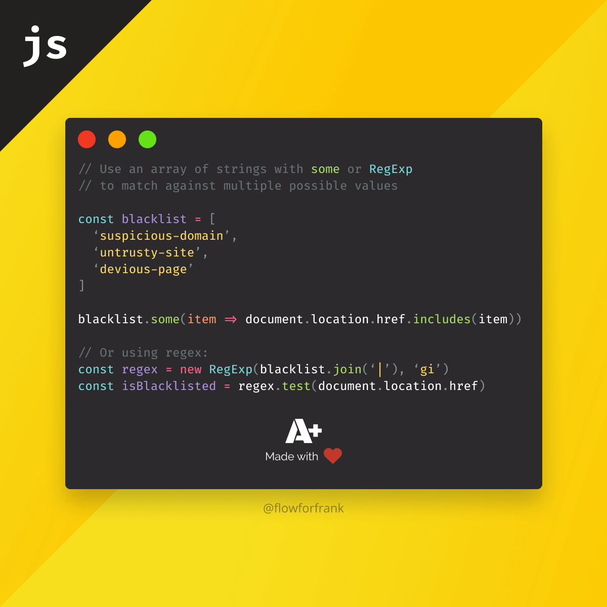 Check If List Of Strings Contains String Javascript