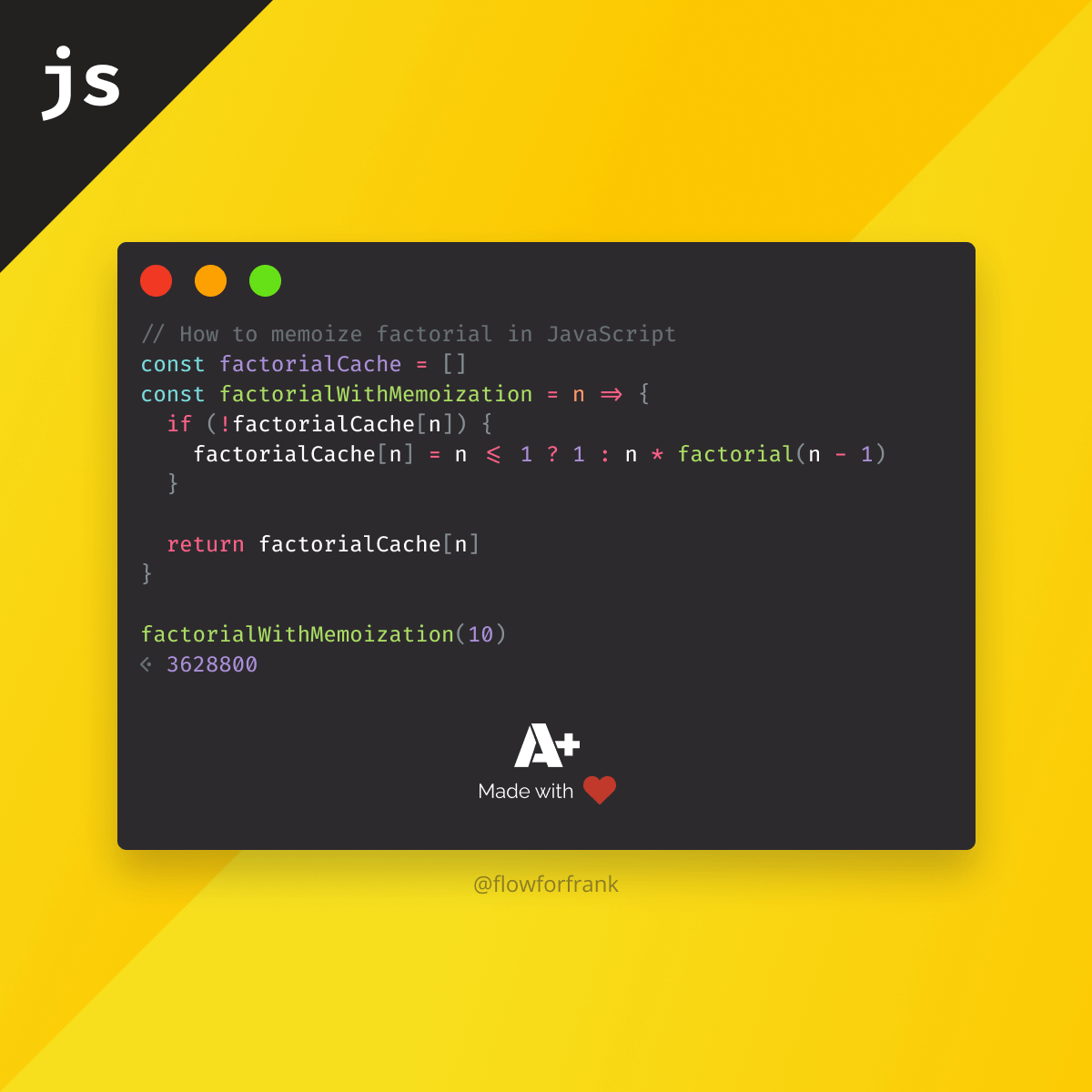 How to Do Factorial with Memoization in JavaScript