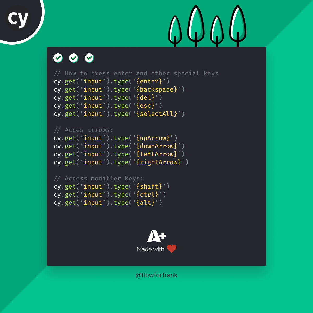 How to Press Enter and Other Special Keys in Cypress