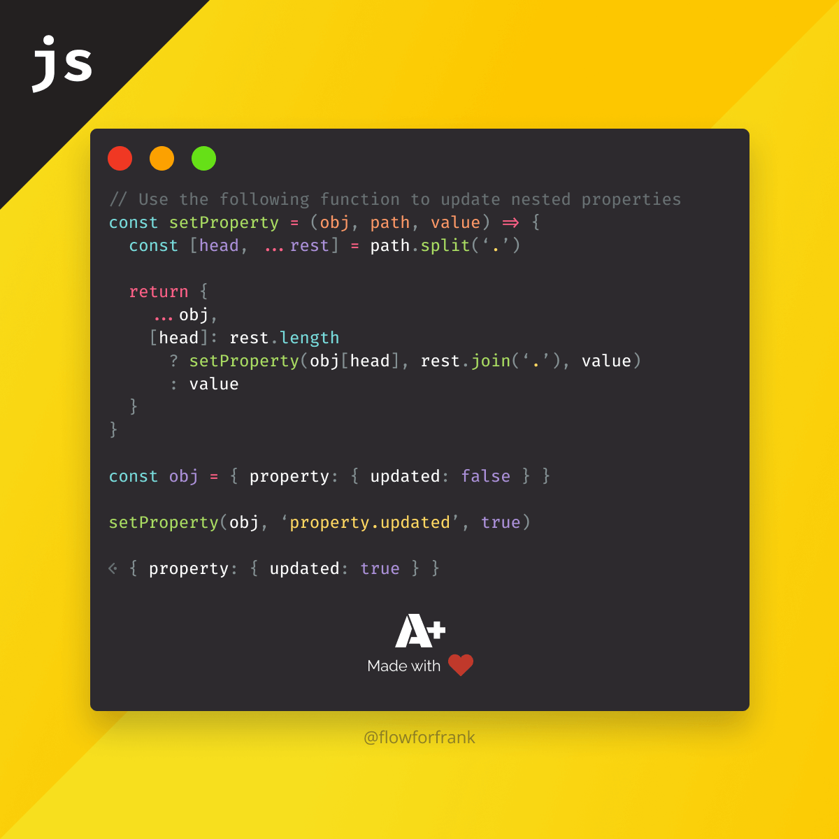How to Update Nested Properties by String In JavaScript