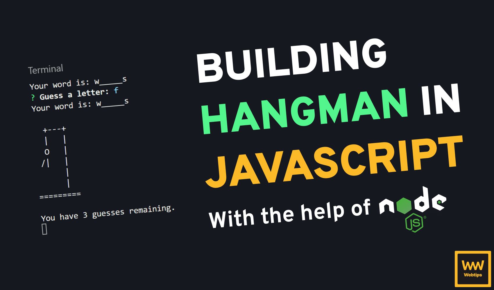 Hangman created in JavaScript