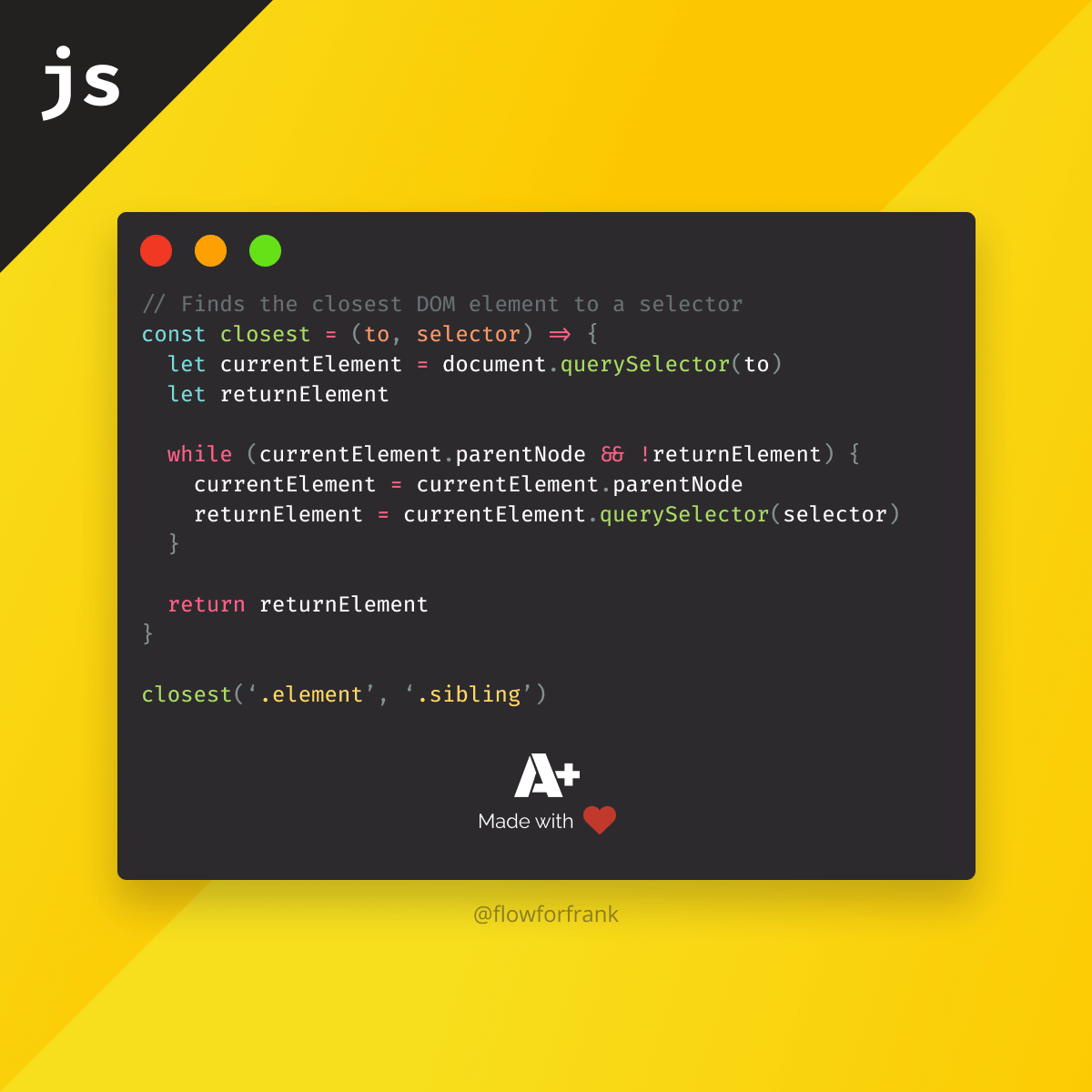 How to Find Any Closest Element in JavaScript