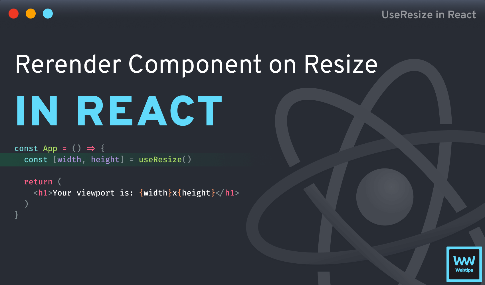 How to Rerender Component on Resize in React