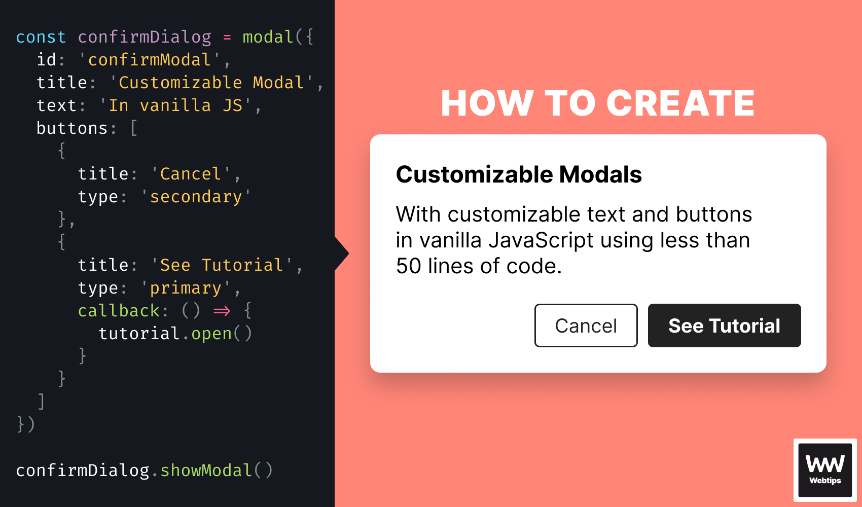 How To Create a Customizable Modal in Vanilla JavaScript
