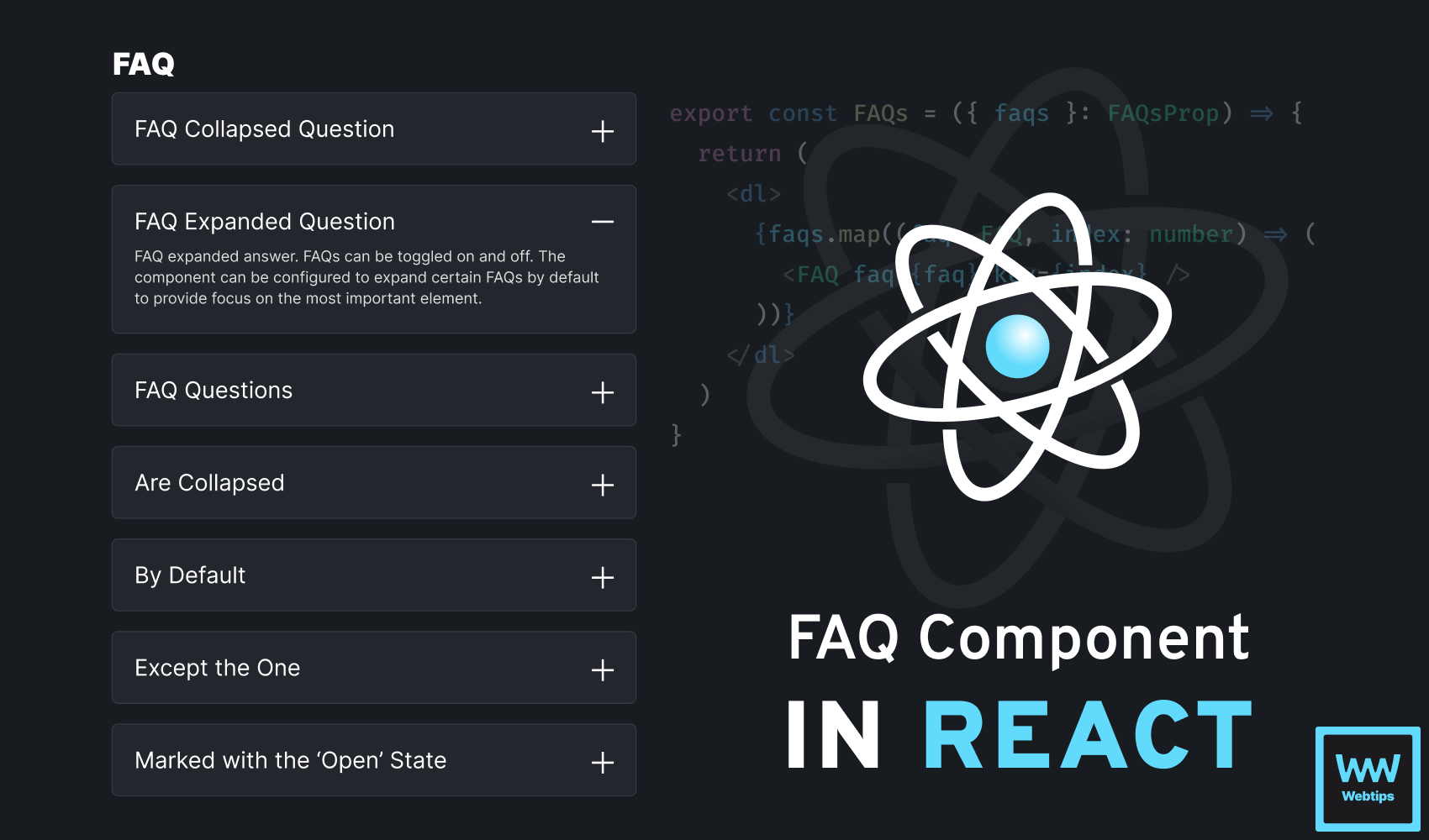 How To Create a Toggleable FAQ Component in React