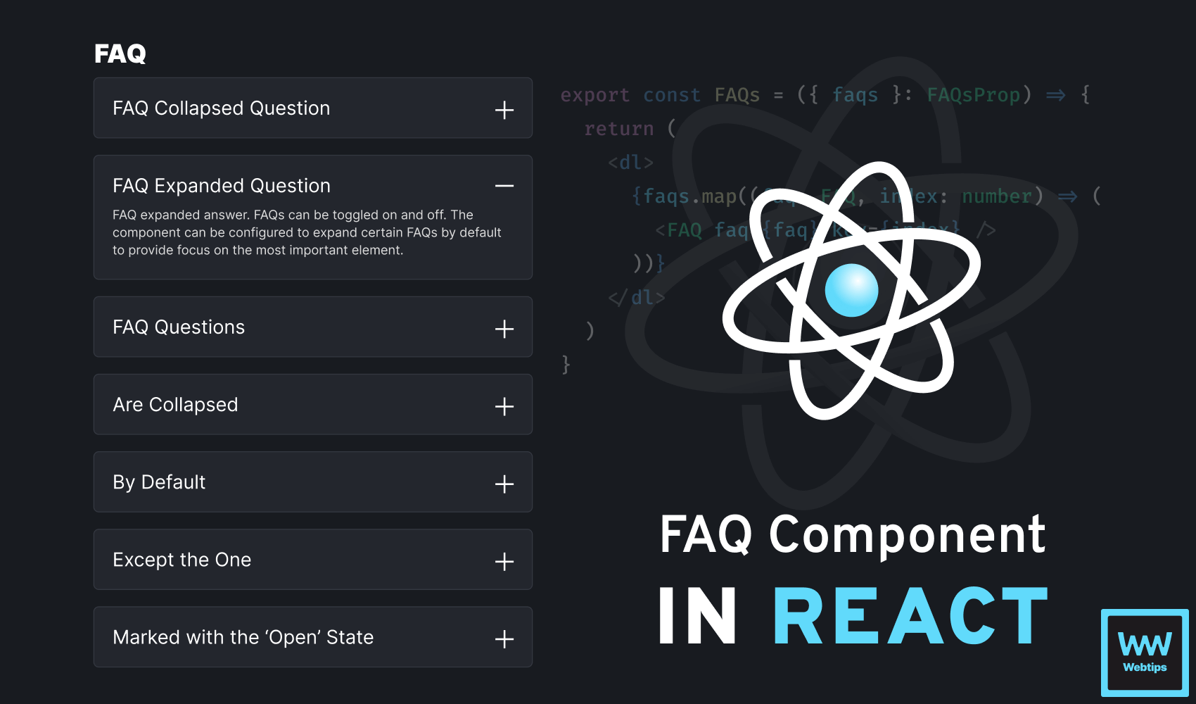 FAQ Component in React