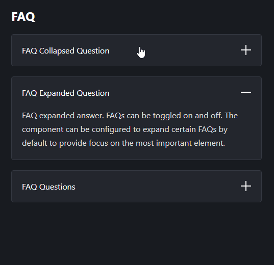 FAQ component in React